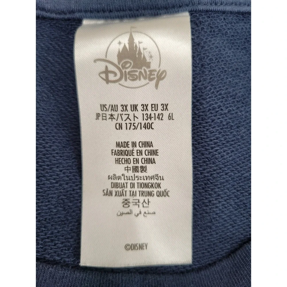 2025 Disneyland Sweatshirt Women's 3X Cinderella Castle Fireworks Mickey Disney